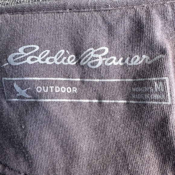 Eddie Bauer Outdoor Hoodie Size Med Grey Removable Faux Fur Hood Jacket Y2K Ski - Picture 4 of 12